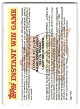 1991 Topps #NNO Instant Win Game Instant Win Game |
