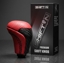 Red Leather Carbon Fiber Gear Shift Knob For Toyota Highlander Tacoma 2017-2022