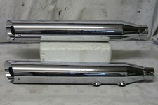 Harley-Davidson US Endtöpfe SC, TC ab 07, aufgebohrt Softail Deluxe, Cross Bones