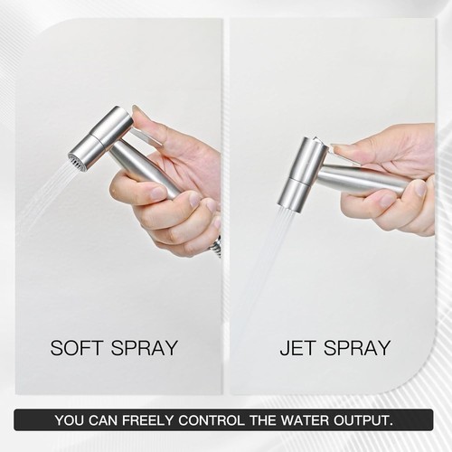 Handheld Toilet Bidet Sprayer — Adjustable Water Pressure, with Hose, Feminine & - Picture 4 of 7