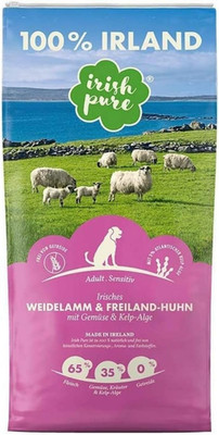 Irish Pure Adult Weidelamm Huhn 1,5kg bis 12kg Hundefutter Trocken Getreidefrei
