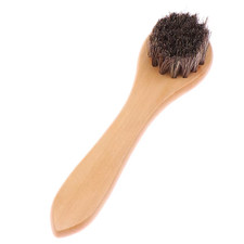 Handle Details Polishing and Cleaning Brush Horse Hair Wood Brush Leather Shoe C