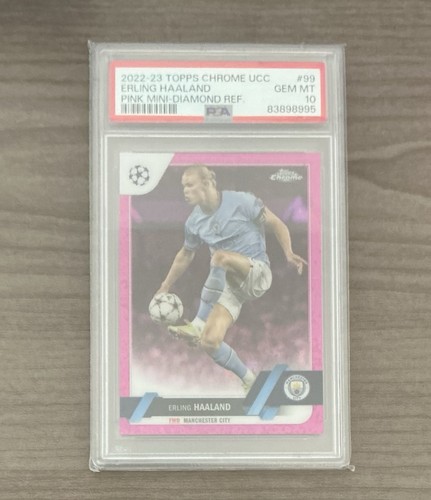 ERLING HAALAND 2022-23 Topps Chrome UCC #99 Pink Mini-Diamond /175 PSA 10 Y1