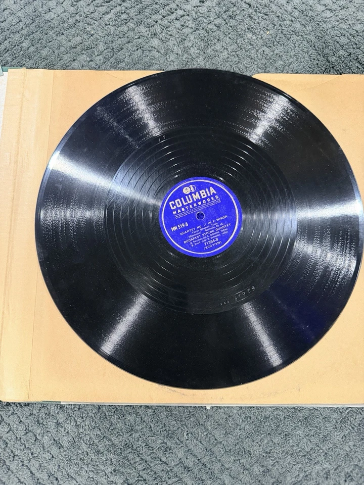 Columbia Masterworks Beethoven Lot Concerto 4 & Quartet 11 Gieseki 78 RPM Record - Image 4 of 4