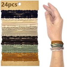 Boho Hair Ties Elastics Hair tie Bracelet No Damage Ponytail Holders for Thin...