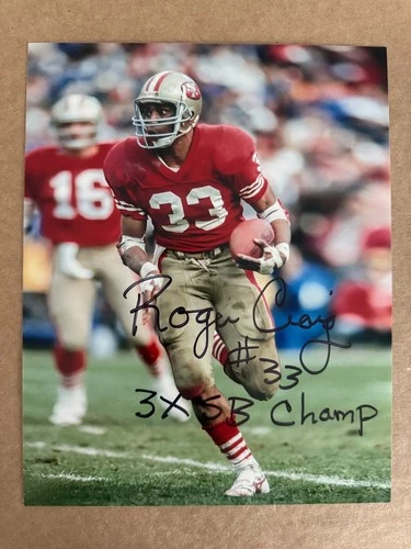 Roger Craig signed SAN FRANCISCO 49ERS 8 X 10 photo