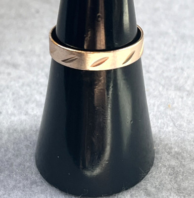 Vintage Nachlass Ring Größe 6,5 goldfarben Band #021026C