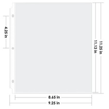 Clear Page Protectors Plastic Sleeves for 3 Ring Binder Top Loading - pick qty