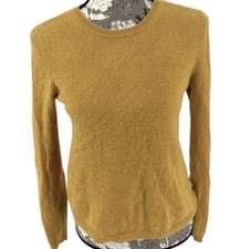 Tahari Pure Luxe 100 Cashmere Long Sleeve Knitted Crew Neck Sweater