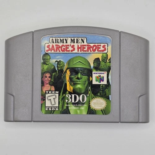 Army Men: Sarge's Heroes (Nintendo 64, N64) Authentic - Cleaned & Tested