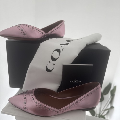 Coach Valentina Flat AMARANTH con Tachuelas Talla 5.5 NUEVO EN CAJA ENVÍO GRATUITO - Imagen 6 de 6
