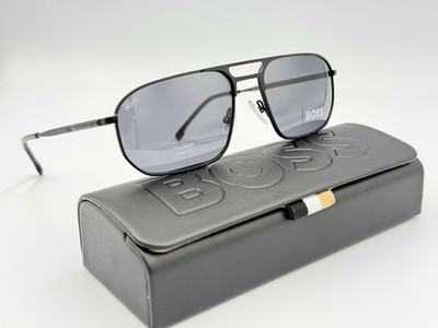 BOSS Mens Sunglasses 1446/S 59-18-145 - Black Frame w/ Photochromic Grey Lens