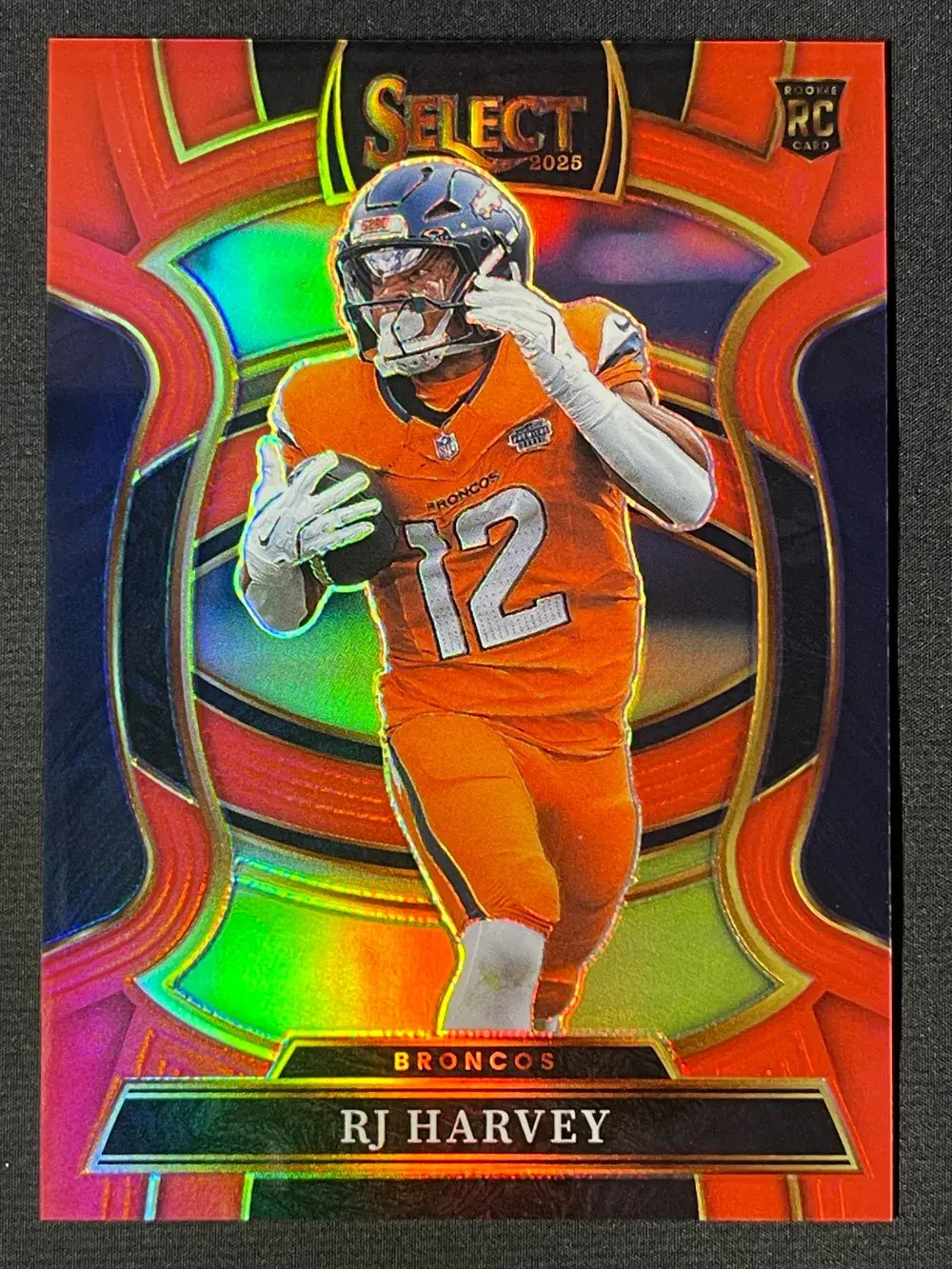 2025 Panini Select Concourse Red Prizm Rookie #10 RJ Harvey /99 (RC) YT92