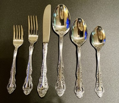 Reed & Barton Stainless Flatware Rebacraft L amour 25  Pcs 4 Place Setting