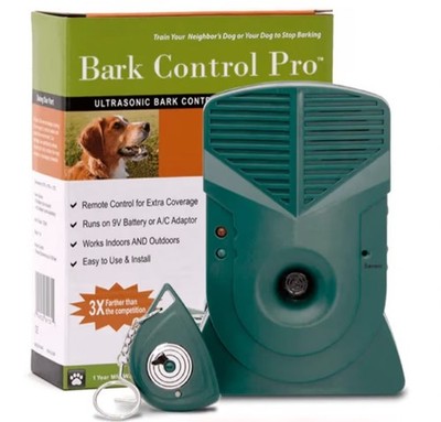 Bark Control Pro Ultrasonic Anti-Barking Device Indoor Outdoor 150 ft Range