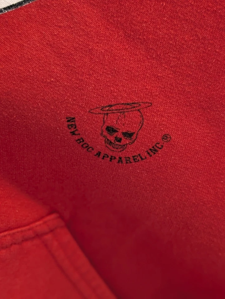 Hells Angels Support 81 New Roc City Aint No Pity Flame Skull Sleeves Hoodie XL - Photo 4/4