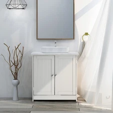 24" Bathroom Vanity Cabinet with Door Sink Bowl Cabinet Bath Organizer New