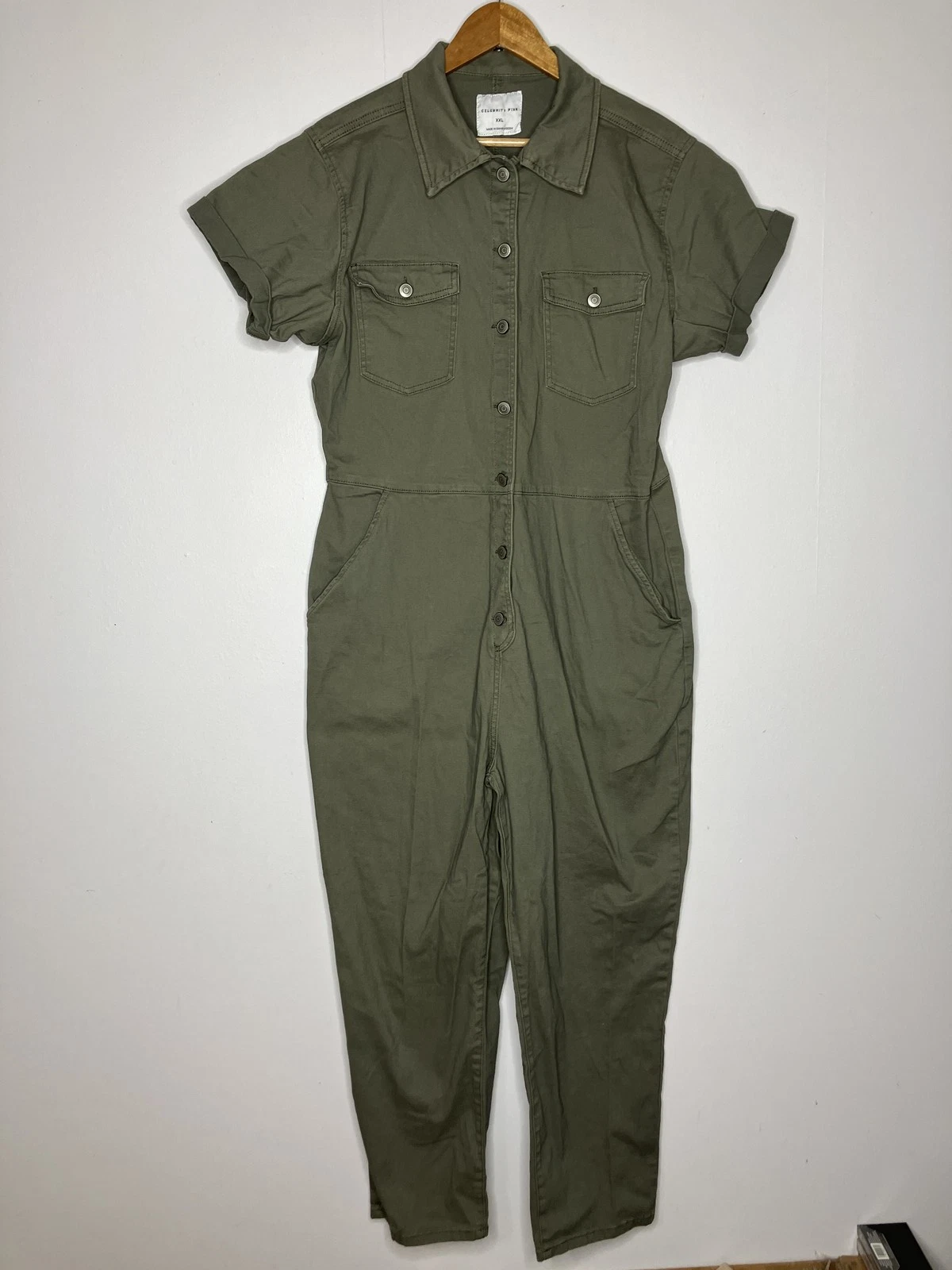 Celebrity Pink 2XL Green Utility Jumpsuit Coveralls Boilersuit Aviator Core