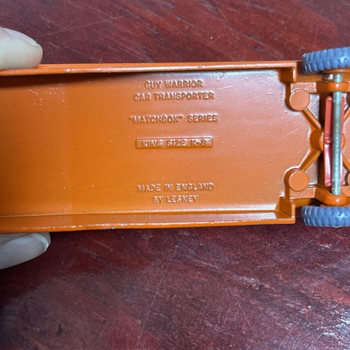 Vintage Matchbox Lesney King Size K-8 Car Transporter mit Box. Ein Rad fehlt - Bild 13 von 15