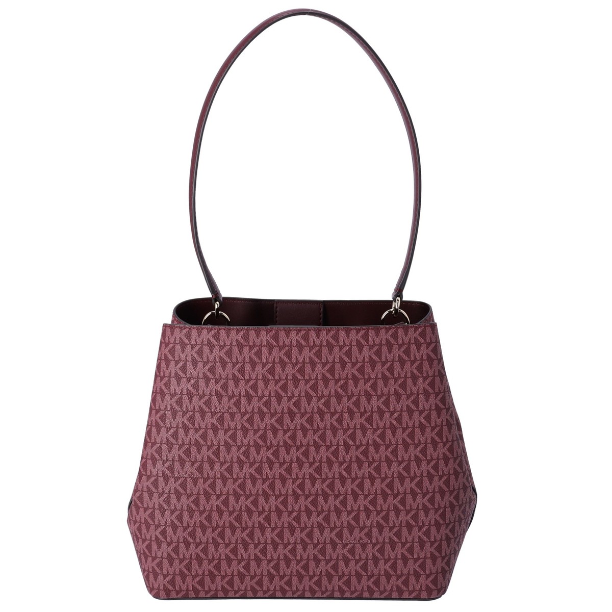 MICHAEL KORS MKMロゴボディバッグ Michael Kors Pratt Medium MK Logo Bucket Shoulder Bag Oxblood