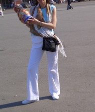 Vintage Mango White Dress Casual Stretchy Pants Size 8 Macedonia