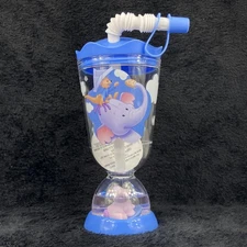 Disney Store Winnie Pooh Heffalump Elephant Roo  tumbler glitter snow globe cup