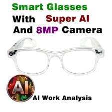AI Smart Glasses Camera Bluetooth Call Voice Assis Music Translate Men Women