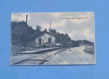 RARE 1910s Railroad Station Railway Depot Hinsdale New Hampshire NH Postcard!