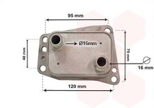 VAN WEZEL ÖLKÜHLER MOTORÖL passend für CITROËN C4 C5 DS4 DS5 JUMPER JUMPY SPACET