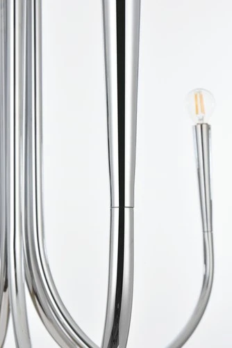 Elegant Lighting LD722D30 Layne 6 Light 30"W Taper Candle Style - Black - Picture 7 of 12