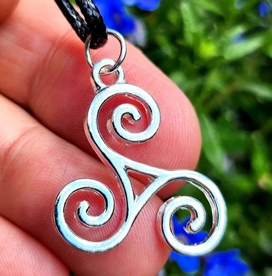 Triskele Pendant Necklace Triskelion Celtic Symbol Ethnic Alternative  Jewellery UK