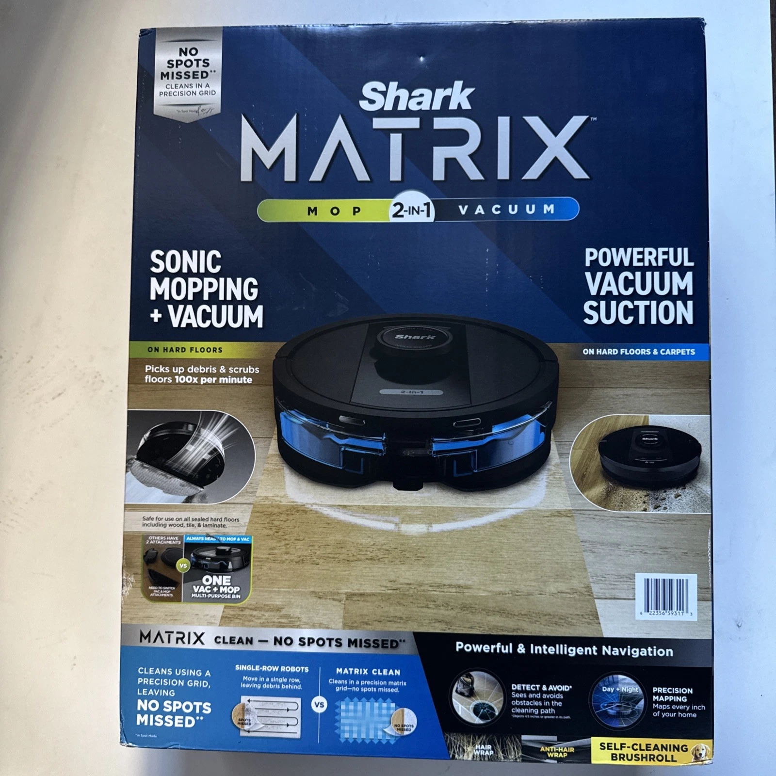 Shark Matrix Plus 2in1 Robot Vacuum & Mop with Sonic Mopping, Matrix RV2610WA X3