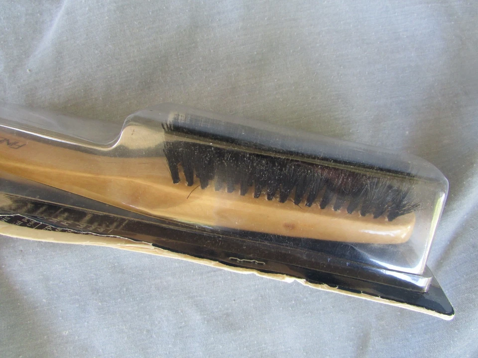 Cepillo profesional Finesse 8 1/4" mango de madera natural cerdas de jabalí 8154 de colección Nuevo abierto Foto 4 de 4