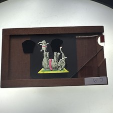 Antique Wooden Magic Lantern Slipping Slide Elephants performing juggling