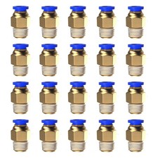 20Pcs 1/4" Tube OD x 1/8 NPT Male Push to Connect Fittings Air Water Quick C...