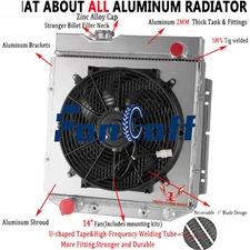 3-Row Radiator+Shroud Fan Fit Ford Falcon Ranchero 1960-1965 Mustang V8 CC251