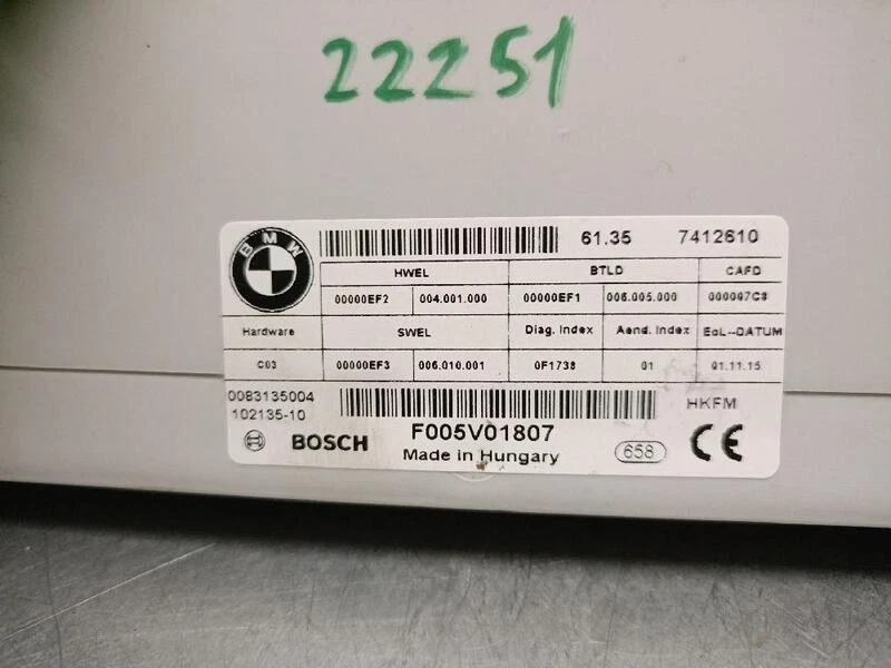 61357412610 modulo elettronico per BMW 2 ACTIVE TOURER (F45) 218 D 2013 5443327 - Immagine 4 di 4