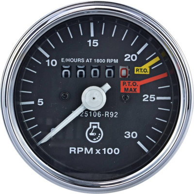 #ad #ad Tachometer Hourmeter 0 3000 RPM Black Face Chrome Bezel for Various Models $67.53