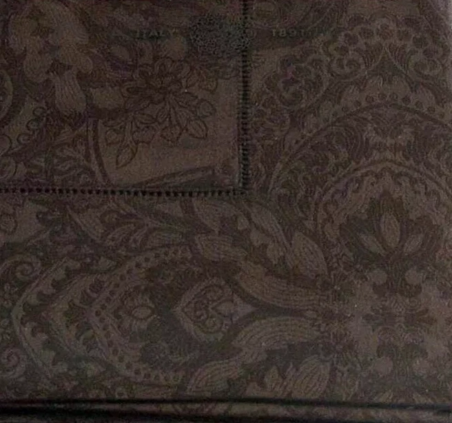 Sferra Alistair Marrón Falsa Estándar 1.020 TC Algodón Egipcio Satén Paisiey Nuevo Foto 3 de 3