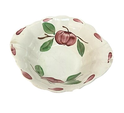Blue Ridge Hand Painted Crab Apple Bowl Southern Potteries, Well Loved