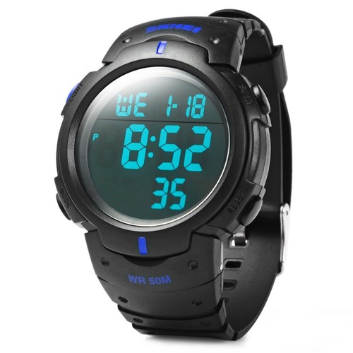 Skmei1068 Multifunctional LED Water Resistant Alarm Date Stopwatch for Sports - Picture 7 of 19
