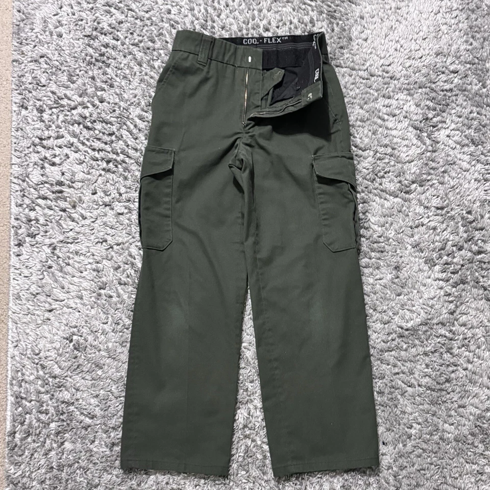Horace маленький классный гибкий грузовой брюки размер 29 x 27 открытый зеленый оливковый винтажный низ - Изображение 4 из 4