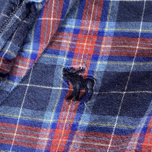 Abercrombie Kids Pink & Blue Plaid Flannel Girls Button Down Top Size Medium - Picture 5 of 9
