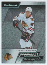 2020 20-21 PARKHURST PROMINENT PROSPECTS BLACKHAWKS LUCAS CARLSSON #PP14 RC