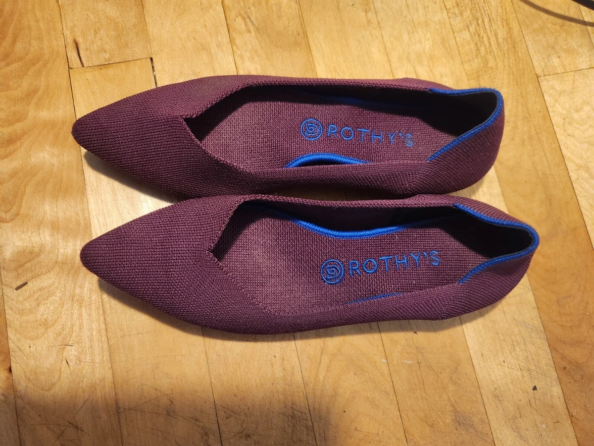 Rothy s Shoes Womens 9.5 The Point Orchid Purple Knit Fabric Slip On Ballet Flat