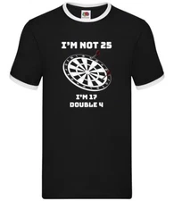 25th Birthday Darts - Mens Ringer - Years Old Gift Present Twenty Five 25