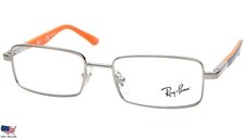 NEW Ray Ban Jr RB1033 4011 Youth Boys Silver/Blue Rectangle Eyeglasses 47/16 125
