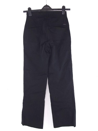Boosley Pantalone Pantaloni Da Donna 42 Eu38 W28 M Medium Nero Vita Alta Dritto - Picture 2 of 3