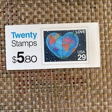 Scott # 2536a - Love Stamp -  Booklet Twenty Stamps USA - MNH - 1991