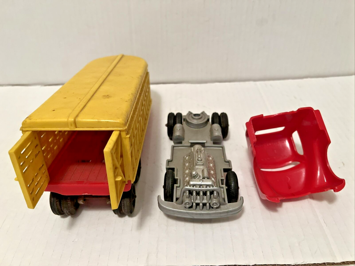 ミニカー Hubley toys truck&trailer Hubley Kiddie Toy Plastic Livestock Trailer and Semi Truck